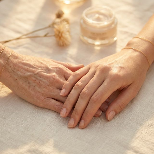 Your face is doing fine, your hands are not (but we can fix that!)