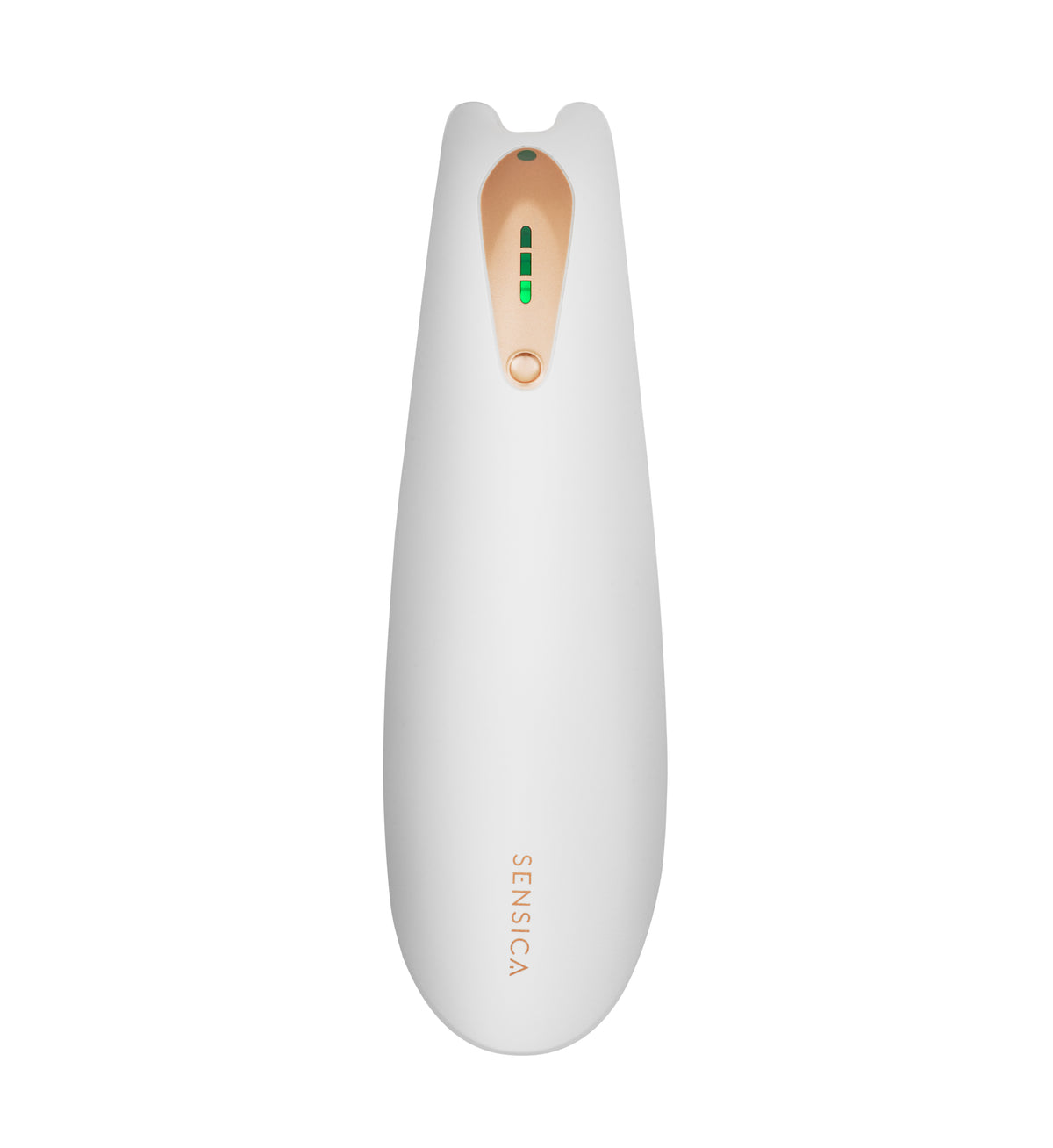 White electronic device with Sensica branding on a white background